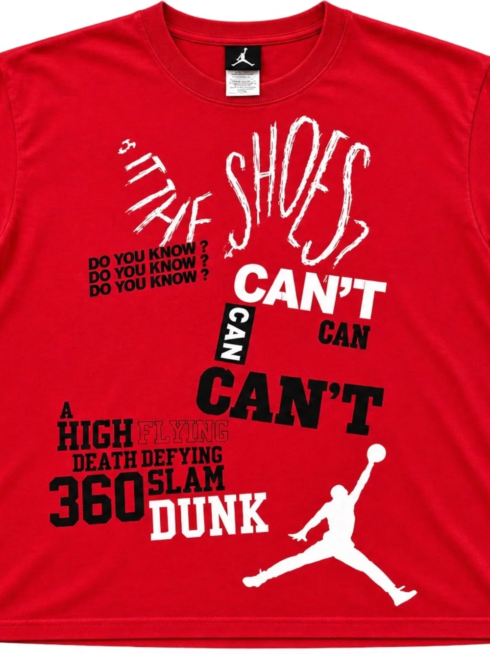 Vintage Y2K Jordan Jumpman 360 Slam Dunk Graphic T Shirt Red Men’s Large
